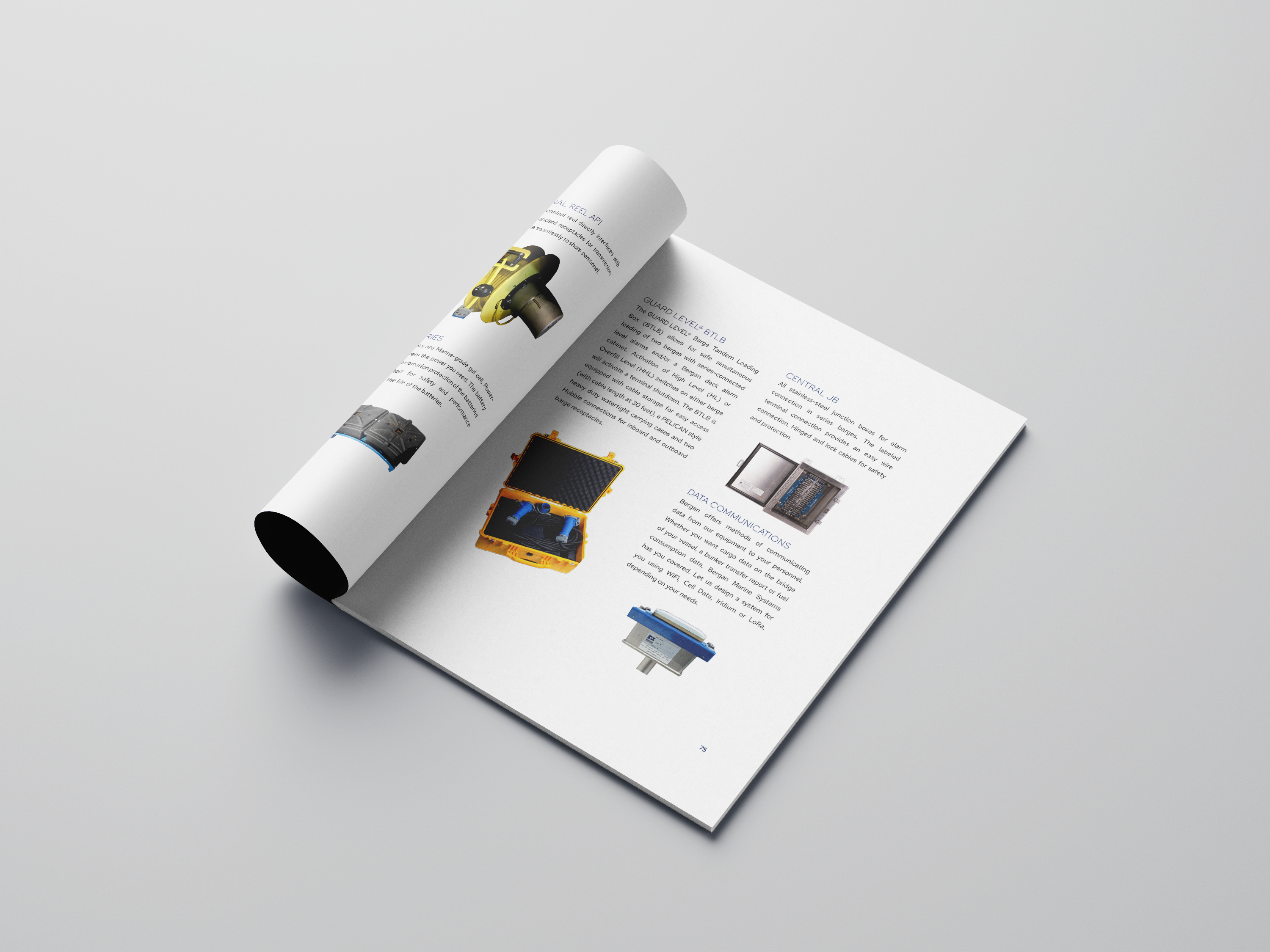 A mockup of the Bergan Marine Systems catalog