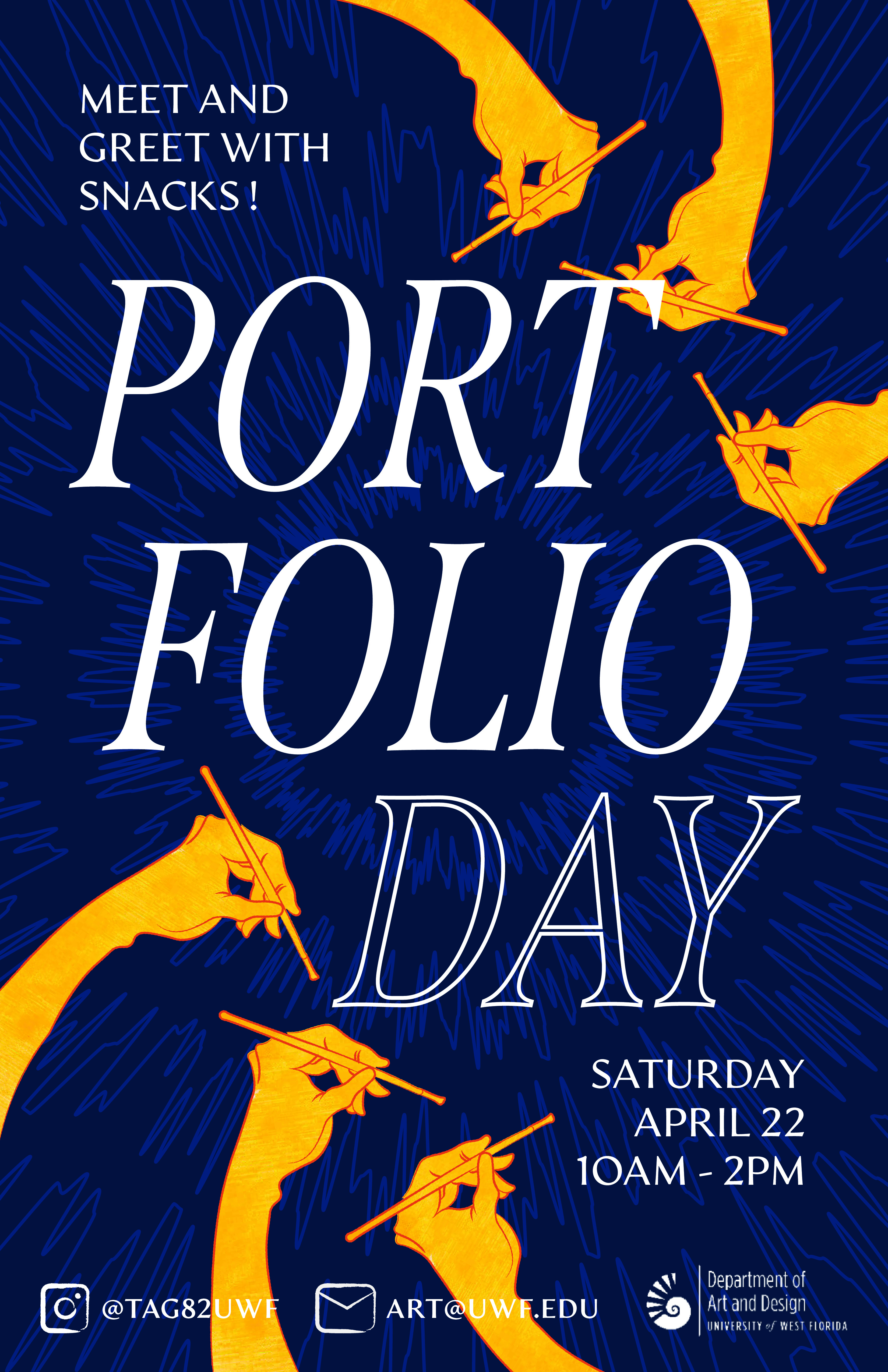 Poster for the 2023 UWF Portfolio Day